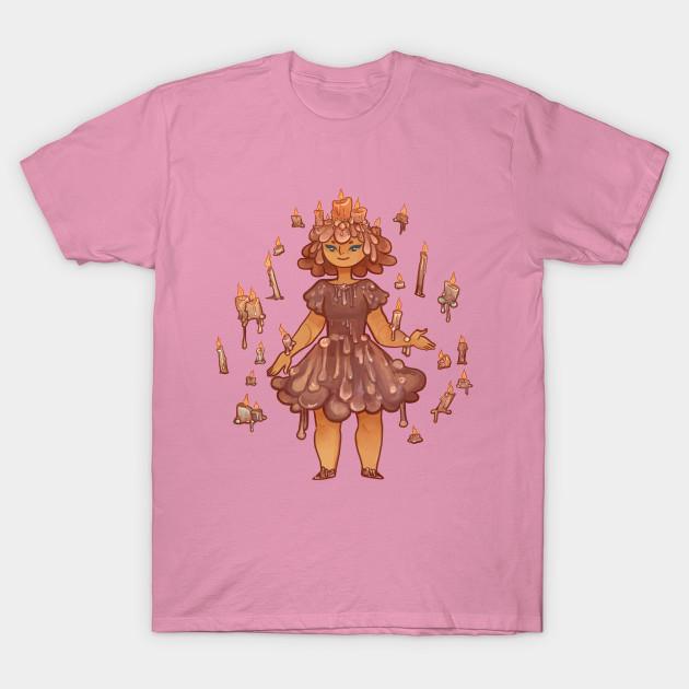 Женская футболка Свеча Женщина Принт Харадзюку Кавайная футболка Летняя с коротким рукавом Женская футболка Топ