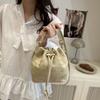 Bohemian Style Weave Straw Crossbody Bag Woven Drawstring Bucket Bag Simple Raffia Bag  Shopping