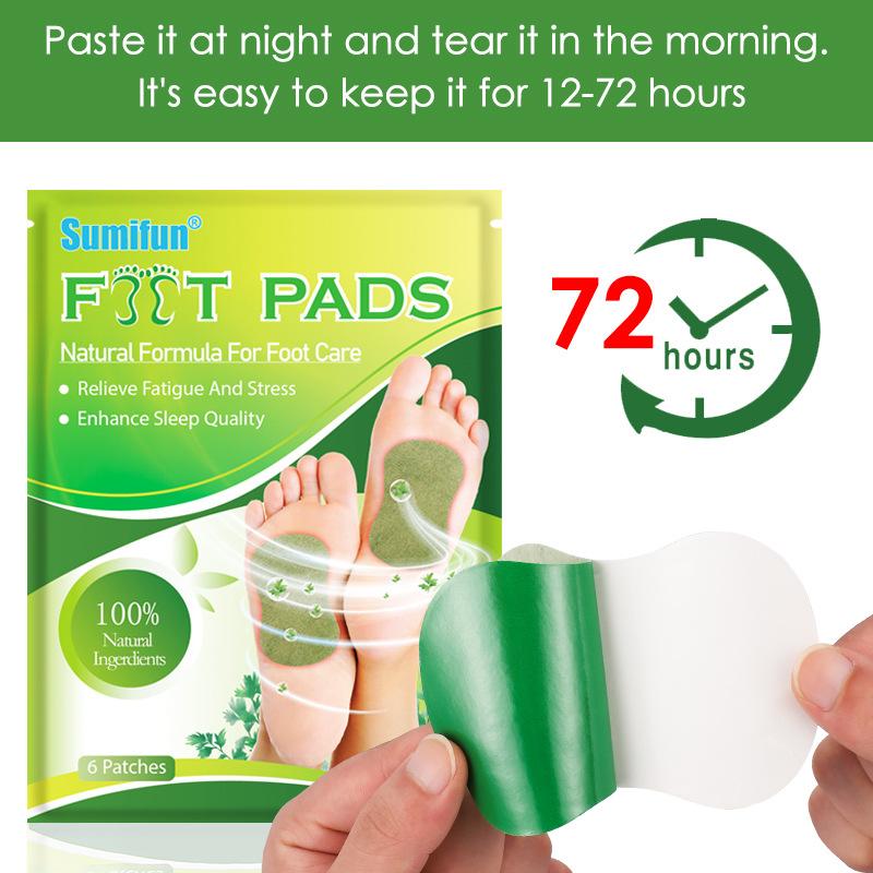 Пластырь для детоксикации ног Sumifun, обезболивающий пластырь, снимает стресс, помогает похудеть во время сна, коврик для похудения, детоксикация