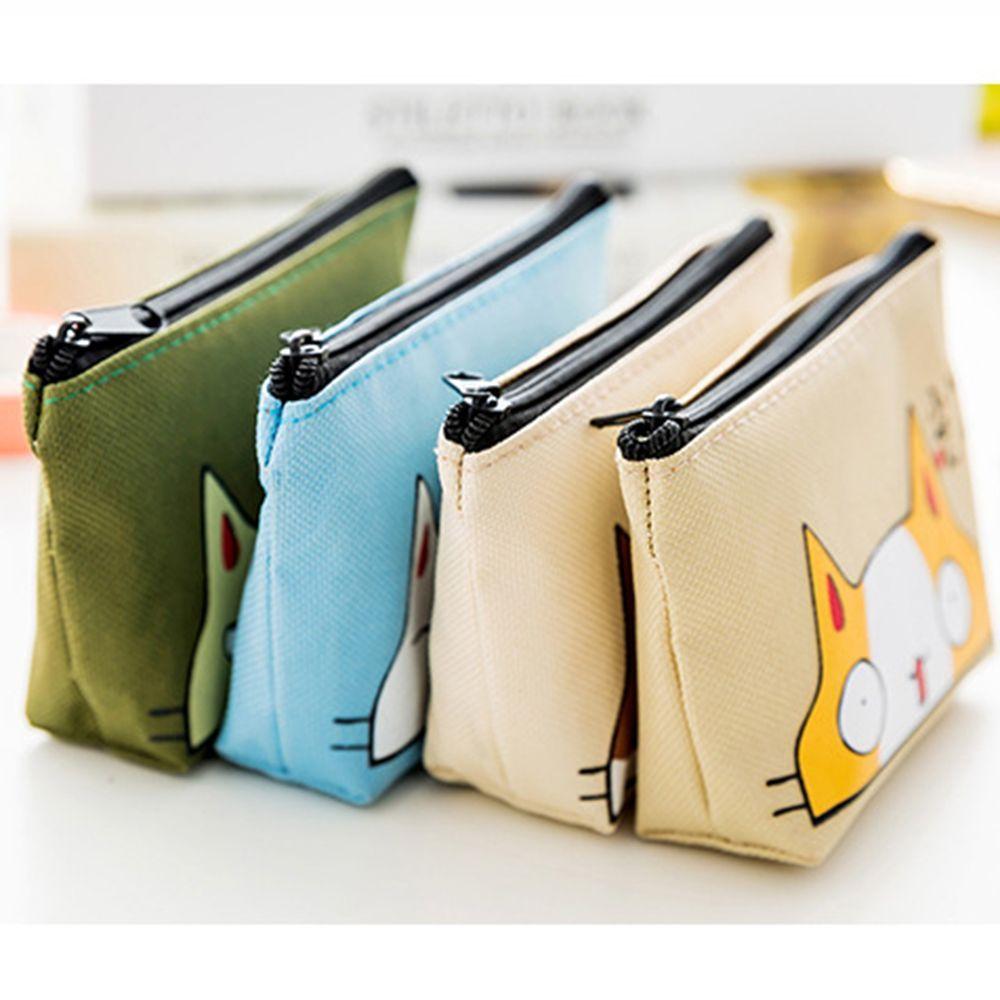 Мультяшный кот, кошелек на молнии для мелочи, кошелек с принтом кота, мини-кошелек для монет, кошелек-монетница, кошелек для ключей