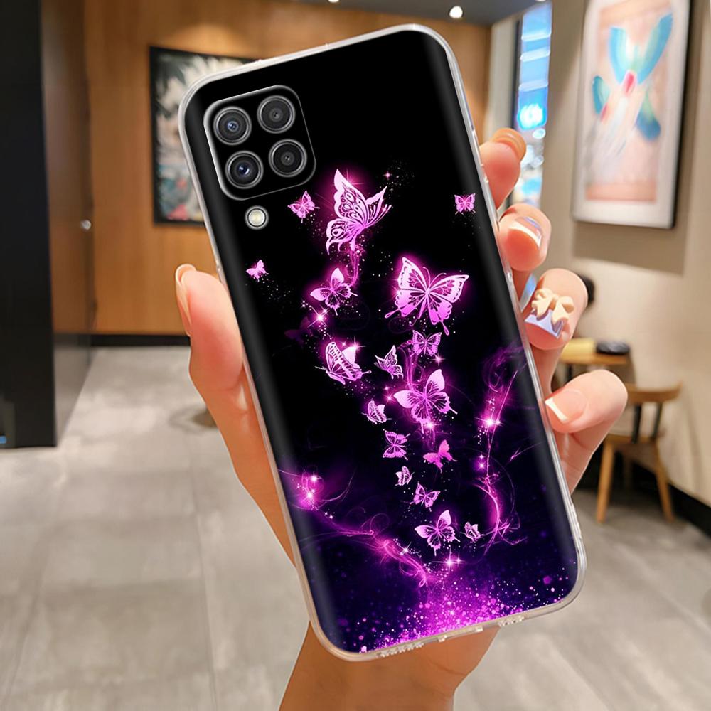 Чехол для телефона Samsung A12 Чехлы Модный Бабочка Мягкий Прозрачный Силиконовый Задний Чехол Для Galaxy A12 4G 5G Funda Защитный Бампер