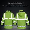 Светоотражающее зимнее дождевик для дорожной службы - Толстая подкладка для защиты от холода