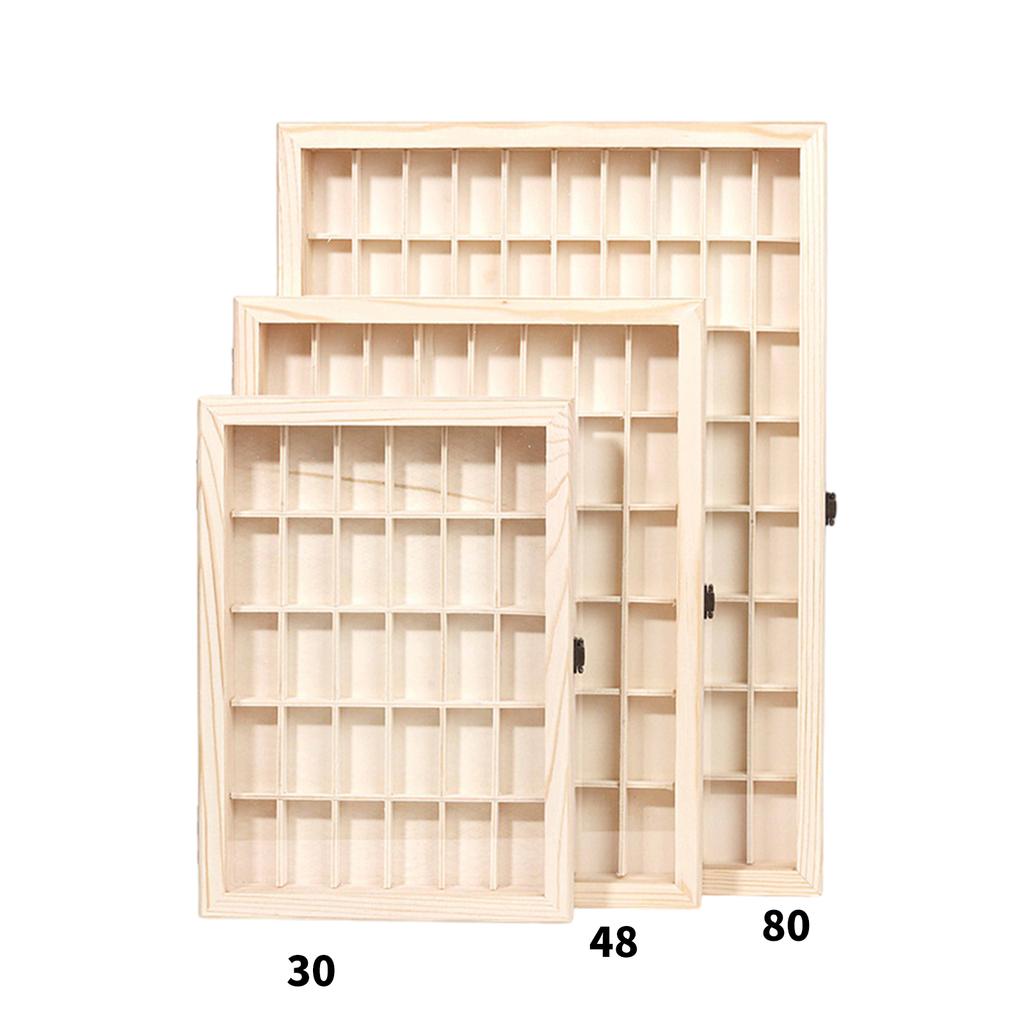 Film Roll Display Case for Safe Storage and Viewing Dustproof Wooden Storage Box with Lid Film Canister Collector