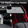 High Quality Universal Car Cup Holder Tray - 360 °   Rotating Adjustable Dual Cup Organizer