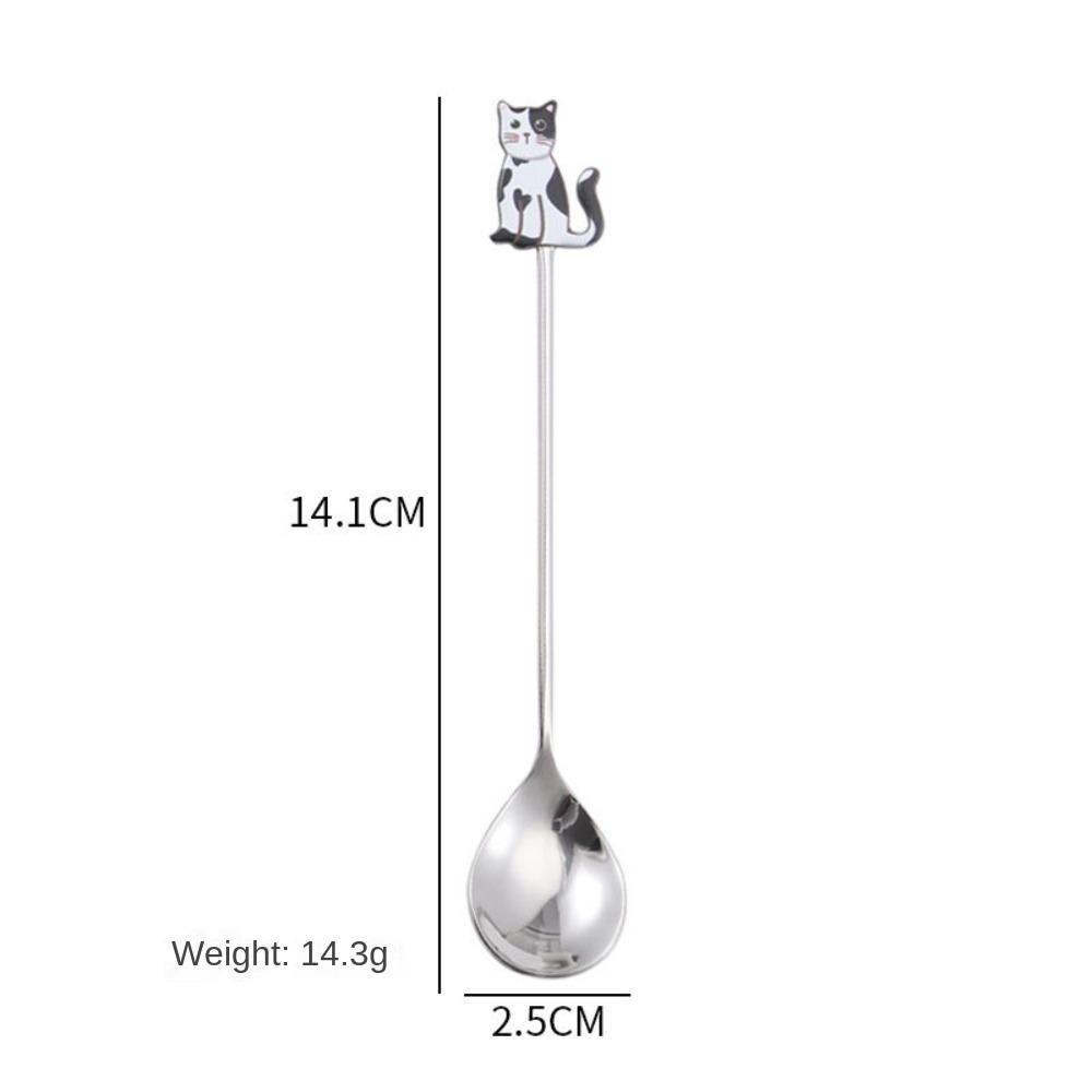 High-quality Cartoon Cat Spoon Japanese Korean Style Honey Stirring Spoon Cute Coffee Spoon