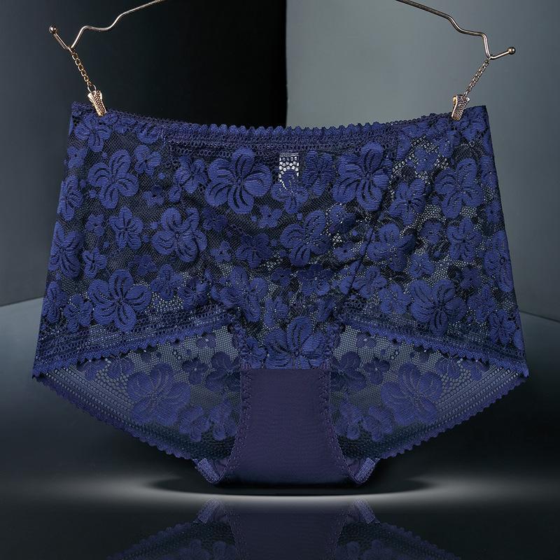 Plus Size High Waist Lace Panties with Cotton Crotch – Sexy, Hip-Lifting Design