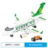 Городской грузовой зеленый, красный, синий самолет CRJ21, пассажирский самолет, автобус, наборы, авиалайнер для аэропорта, строительные блоки, игрушки для детей, подарок