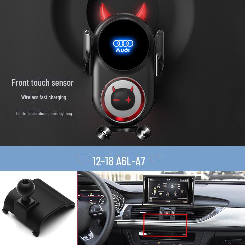 Wireless Charging Car Holder for A6LA4Q5LQ3: Auto-Clamping and Navigation