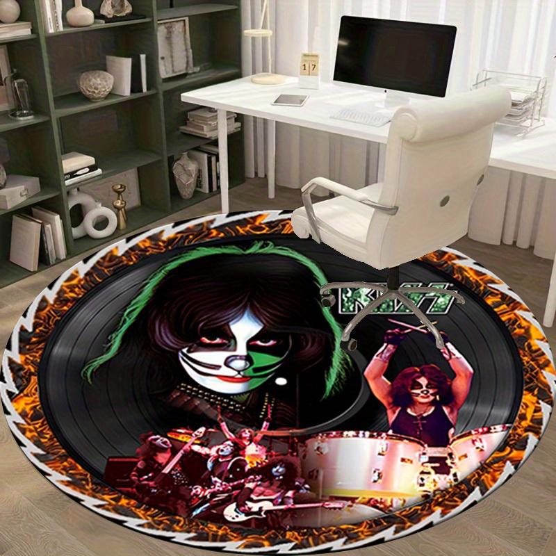1 шт. Ковер круглый тематики музыки группы Kiss для дома, офиса, улицы, коврик, декоративный коврик, подставка RC2747