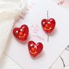 TX76 20ммx19мм 2шт Милые Стеклянные Маленькие Сердечки Бусины DIY Прямое Отверстие Изысканное Изготовление Сердце Любовь Красный Ручной Работы Материал для Браслета