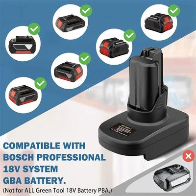 Адаптер-преобразователь для аккумуляторов Bosch 18V GBA BAT607 BAT614 BAT607G для преобразования в электроинструменты Bosch 12V и 10.8V