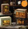 Moin Moin Dollhouse Miniature DIY Kit Set Town Shop Retro Town Streetscape Opens with a Jungle Wonderland Treehouse Forest Flower Street Paris Europe