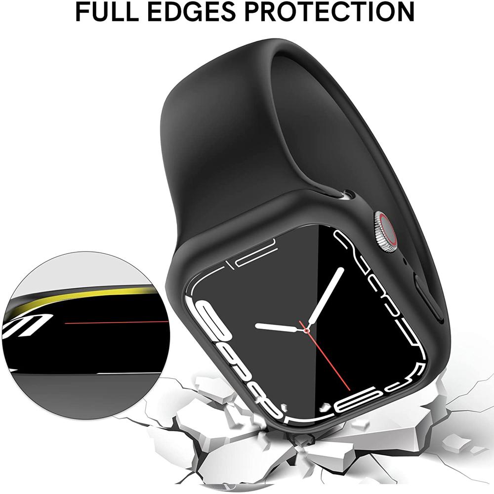 Чехол для Apple Watch Case 6 se 4 3 44мм 40мм 42мм 38мм Аксессуары Защитная пленка для экрана из ПК Бампер iWatch series 7 8 41мм 45мм Чехол