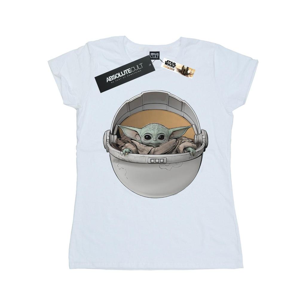 Star Wars Womens/Ladies The Mandalorian The Child Basket Cotton T-Shirt