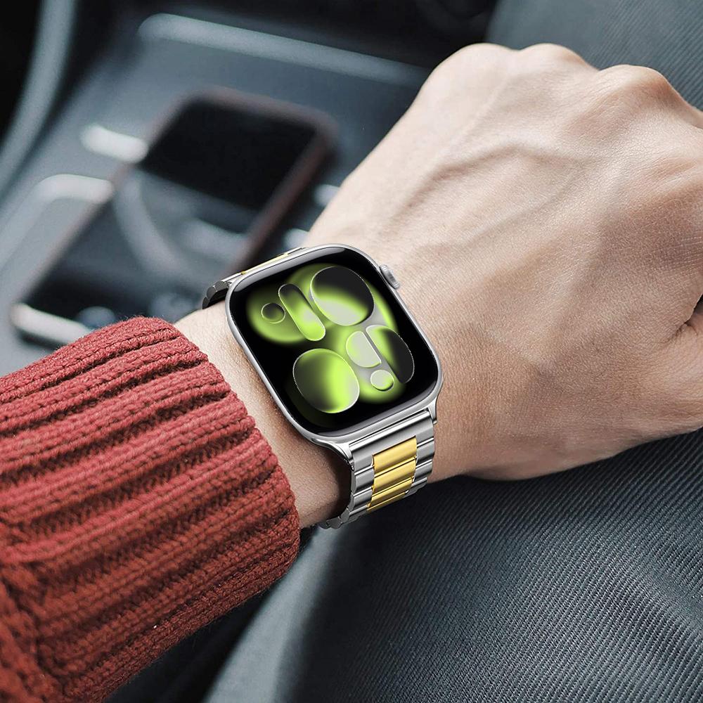 Металлический ремешок для Apple Watch 46мм 42мм 45мм 44мм 40 41мм Ultra 3 2 1 49мм Модный браслет iWatch Серии 11 10 9 8 7 6 5 SE3