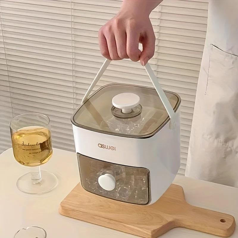 48 Grids Ice Cube Maker with Easy Glide Double Layer Food Grade Large Capacity Tray for Whiskey Drinks and Cocktails