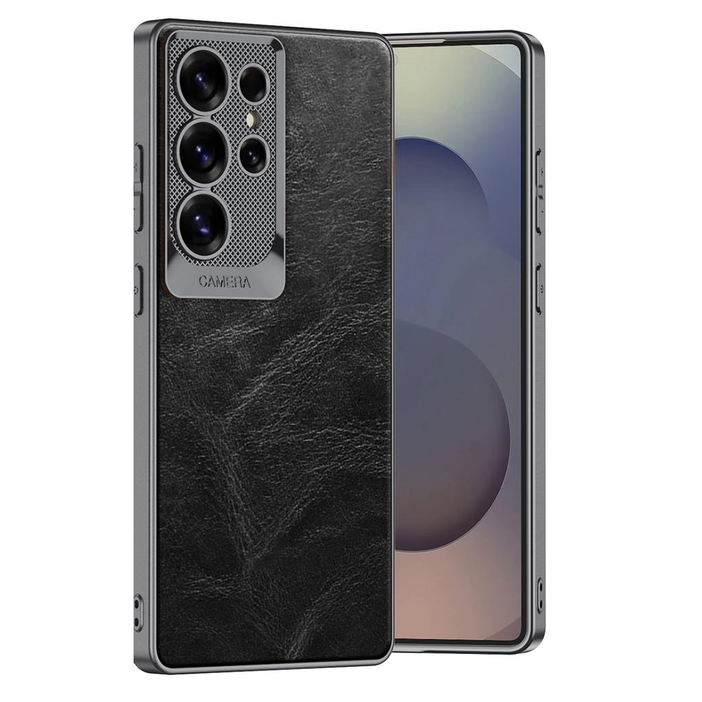 For Samsung Galaxy S25 Ultra Case Waxy PU+TPU+PC Phone Back Cover Dragon Scale Design