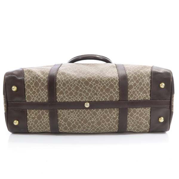 Nina Ricci Overall Handle Boston Bag Brown Key Charm with Pouch Women Used