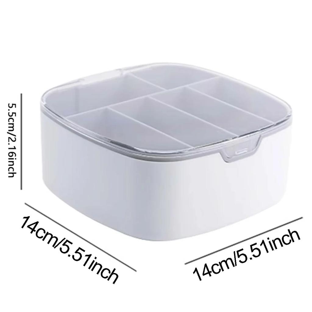 1pc-Data Cable Storage Box, Dust-proof Split Charging Cable Storage and Management Box, Plastic Desktop Phone Charging Cable Sor