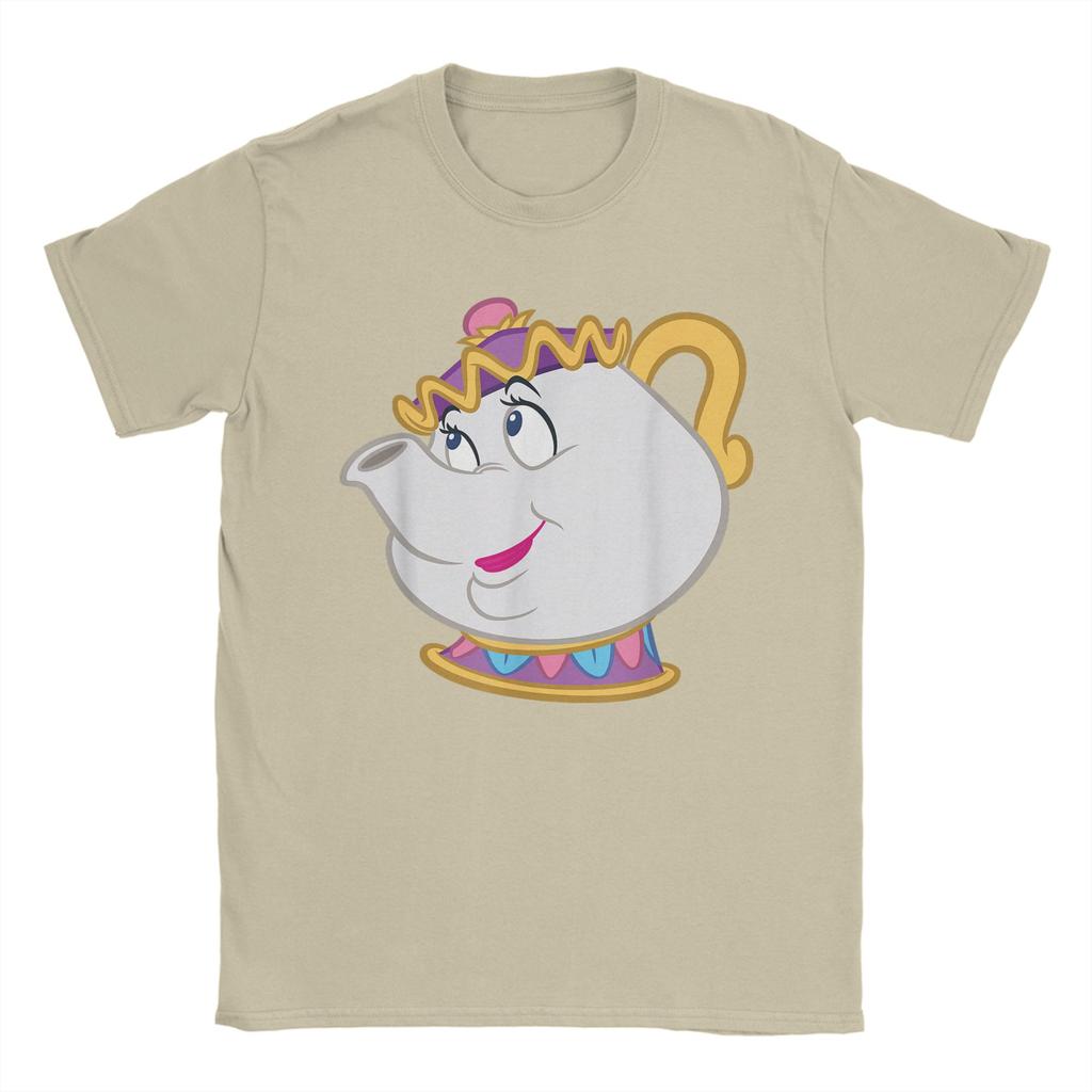 Beauty And The Beast Mrs Potts Big Face Costume Cotton T Shirt For Men Summer Streetwear Tshirts Tees Oversize Wholesale Tops