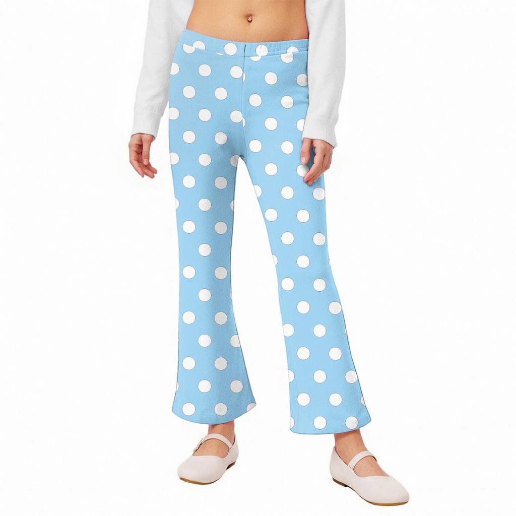 Girls' Flared Leggings - Printed Bell Bottom Pants