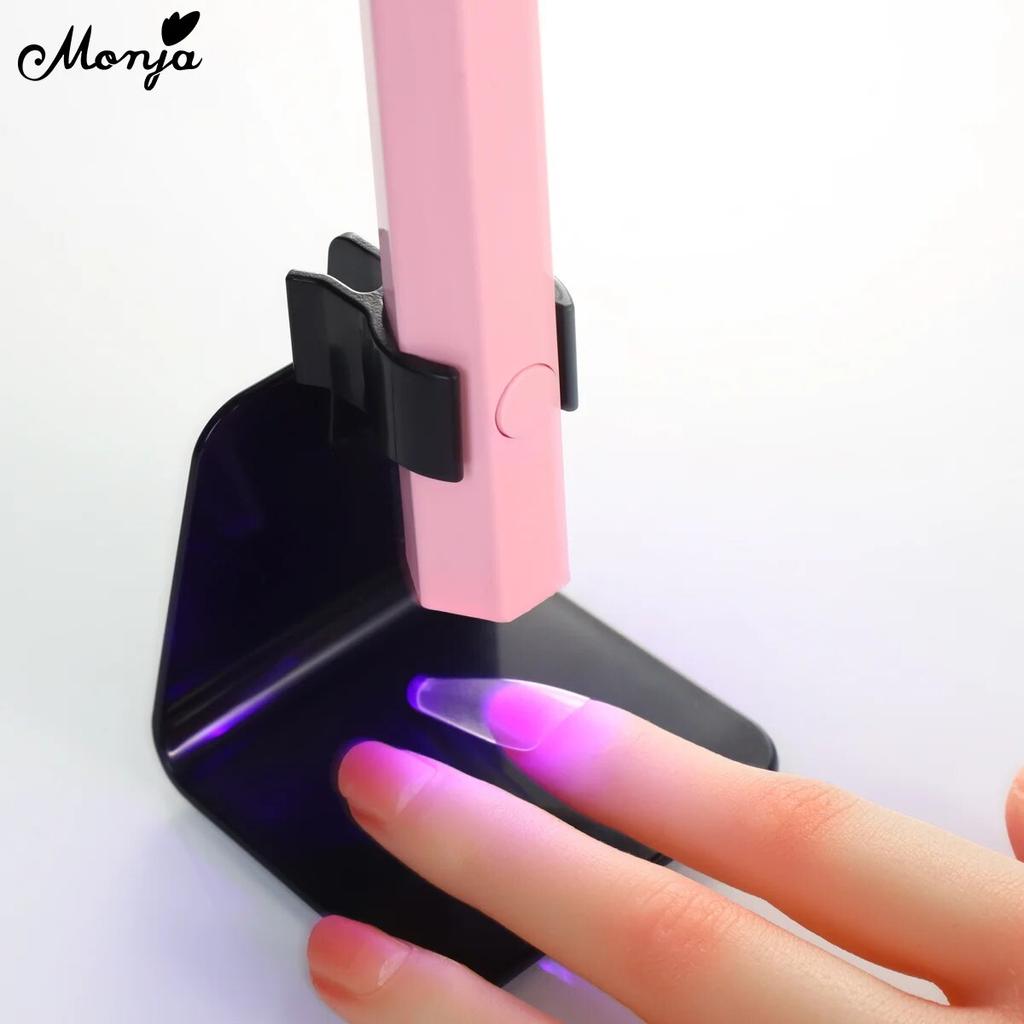 monja Подставка для лампы, светильник для дизайна ногтей, ручной держатель, УФ-светодиодный мини-сушилка, кронштейн для фототерапии, салон, инструменты для дизайна маникюра «сделай сам»