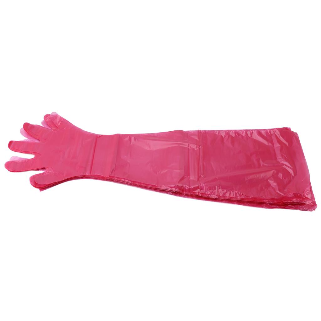 100Pcs Long Arm Disposable Plastic Gloves Safe Reliable Multipurpose Veterinary Long Gloves for