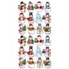 24 Pcs Christmas Tree Pendant Wooden Cartoon Hanging Ornaments Santa Snowman Dwarf Ornaments for Christmas Tree Home Party