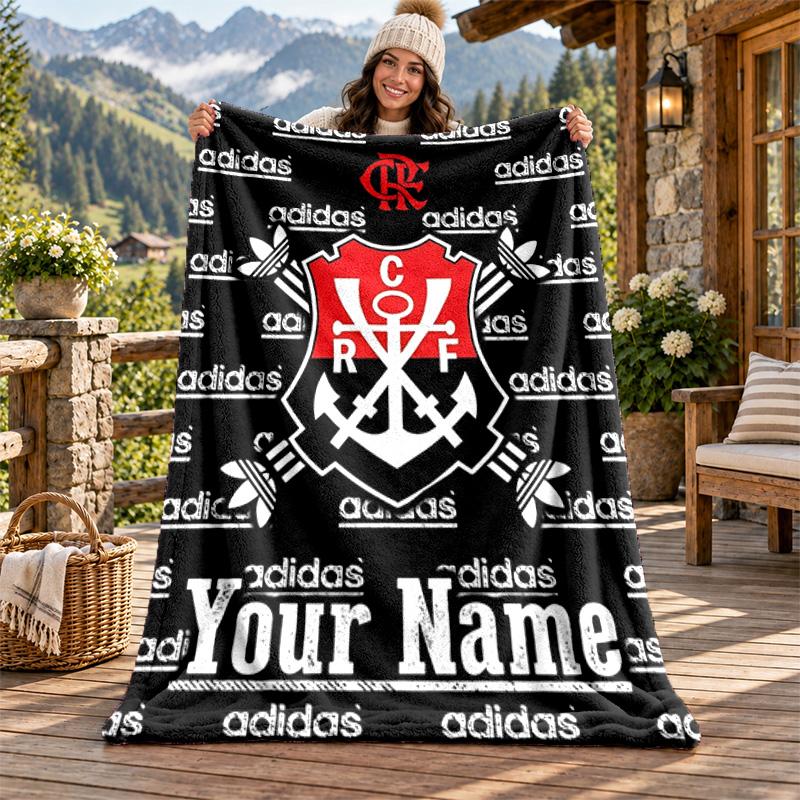 Cesta flamengo Custom Name Flannel Blanket Personalized Soft Warm Plush Throw Blanket Customized Gift for Family Friends