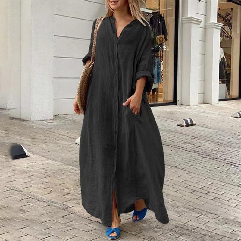 Women's Comfortable Casual Long Shirt Dress