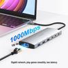 12-в-1 док-станция Type-C с двойным HDMI, DP, концентратором 3.0 и Ethernet RJ45 для тройного дисплея