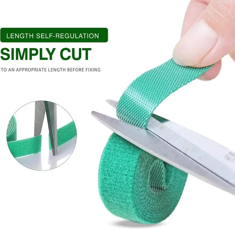 20/2 м нейлоновые стяжки для растений, крючок для повязки на растения, петля для галстука, регулируемая опора для растений, многоразовая лента-застежка для дома, сада, аксессуары