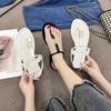 Fashion Popular Beach Sandals Flat Footwear Flip Flops Sandals Rhinestone Toe Separator Sandals Shoes for Women