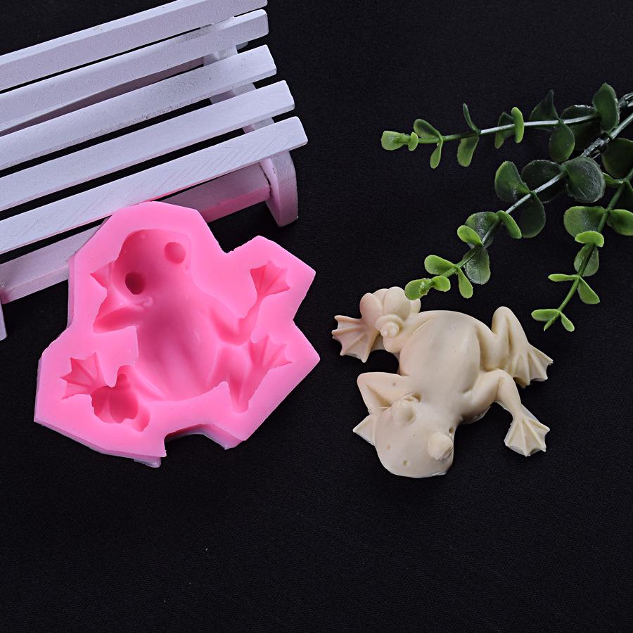 Силиконовая форма для помадки в виде лягушки, украшение для шоколадного торта «сделай сам», принадлежности для выпечки, глиняная гипсовая форма