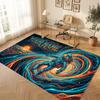Astronaut Space Theme Soft Crystal Velvet Rug Custom Name & Text Print Non Slip Floor Rug for Bedroom Living Room