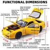 1:24 Mazda RX7 RX-7 Супер Спортивный Автомобиль Звук и Свет Инерционный Механизм Коллекция Украшения Моделирование Литая Модель Машины Литье Детская Игрушка Подарок Мальчику