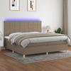 VidaXL Slatted Bed Base with Mattress and LEDs, Upholstered Bed, Double Bed, Adult Bed for Interior Bedroom, 3135465