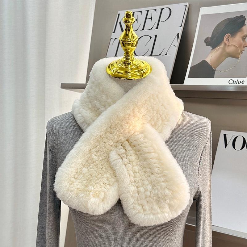 Импортный корейский шарф из натурального меха кролика рекс, простой длинный плетеный шарф Мао Мао, теплый двусторонний утолщенный женский