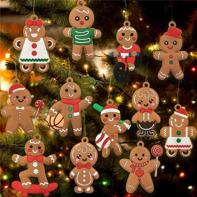 Christmas Pendant Gingerbread Man Christmas Tree Decorations Atmosphere Sense Of Joy And Cute Style