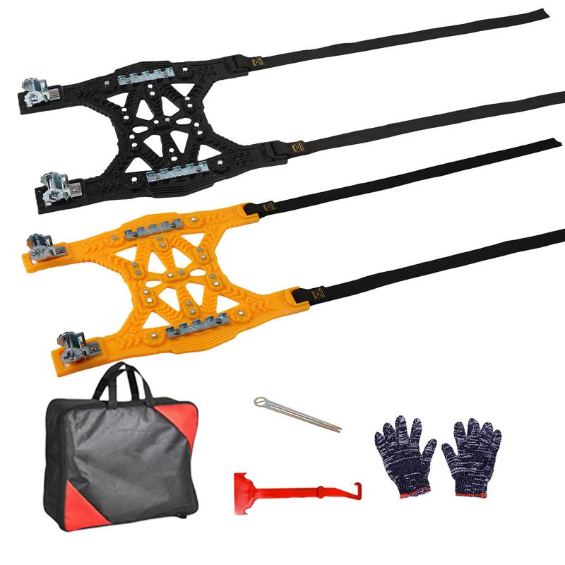 6 шт. цепей противоскольжения для автомобильных шин, противоскользящие цепи для тяжелых условий эксплуатации, регулируемые зимние цепи для автомобилей 165-275 мм R12 - R19, цепи для снега и грязи