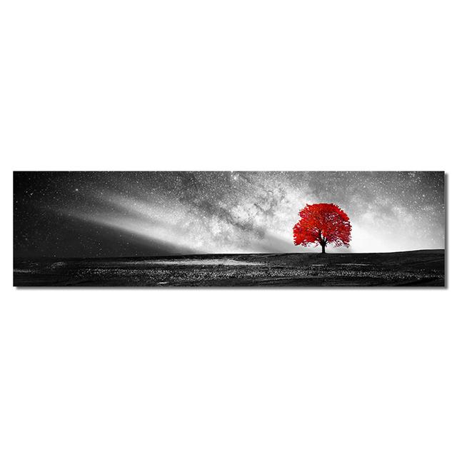 Природный пейзаж, городской пейзаж, черный, красный, поезд, холст, картина, настенные художественные фотографии, постеры и принты для гостиной, спальни, домашний декор, без рамки