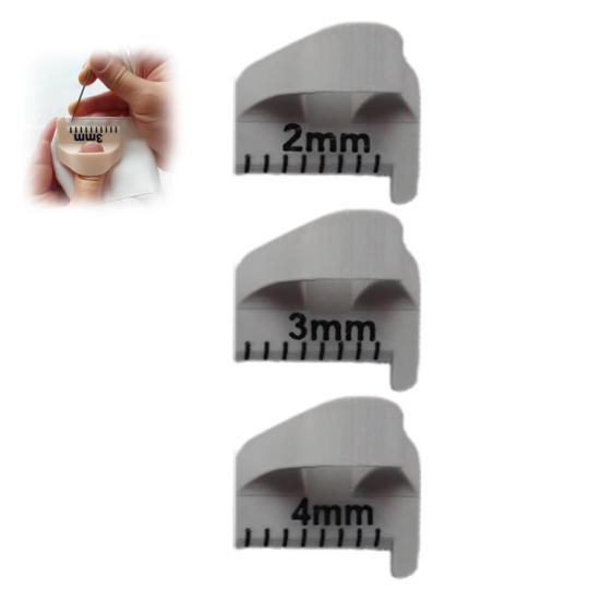 2/3/4MM Sewing Template Finger Ruler DIY Sewing Craft Projects Patchwork 3D Printed Sewing Stencil Tools with Precise Scale Sewing Enthusiasts Gift