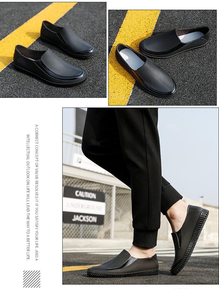 Мужские водонепроницаемые нескользящие короткие резиновые сапоги для рыбалки и использования на кухне