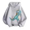 Autumn and Winter Children's Hoodies with Cartoon Dinosaur Prints Boys' and Girls' Hoodies Comfortable and Warm Pullovers