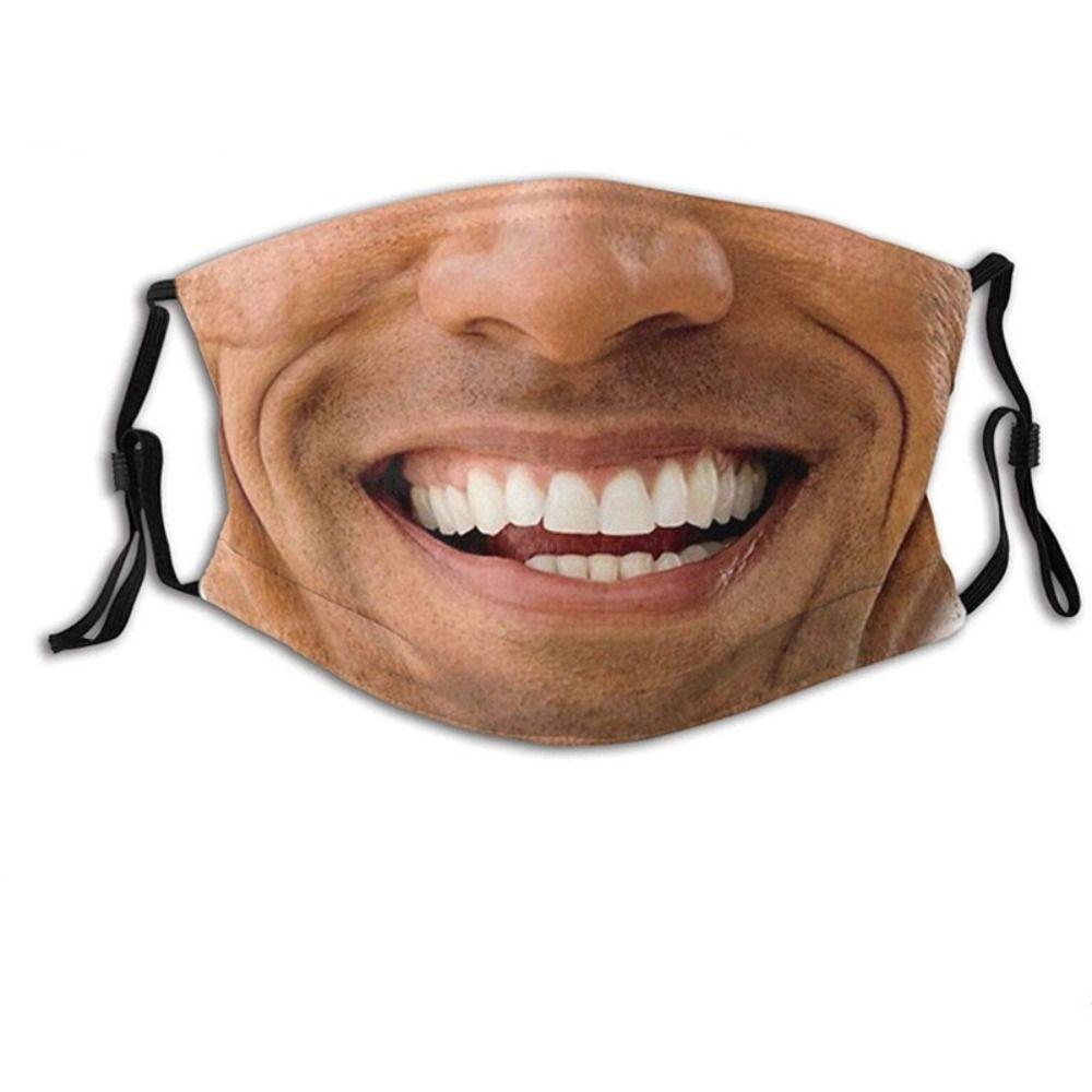 Facial Expression Funny Printed Mask Personality Party Cosplay Mask  Cycling