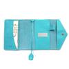 [blue Bloom] A6 Planner Cover with Bookmark, Stylish and Cute Blue Leather, Genuine Shrink-Embossed Leather, Made In Japan, Bb006 (Blue Beetle)