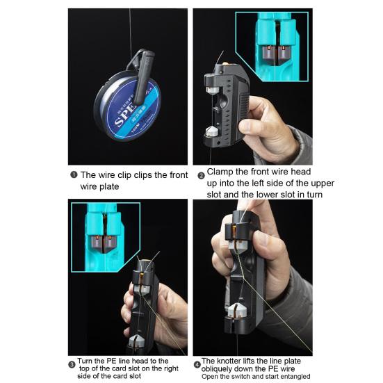 Рыболовная электрическая узловая машина GT, перезаряжаемый автоматический рыболовный крючок, инструмент для связывания лески, устройство для снастей, рыболовные снасти