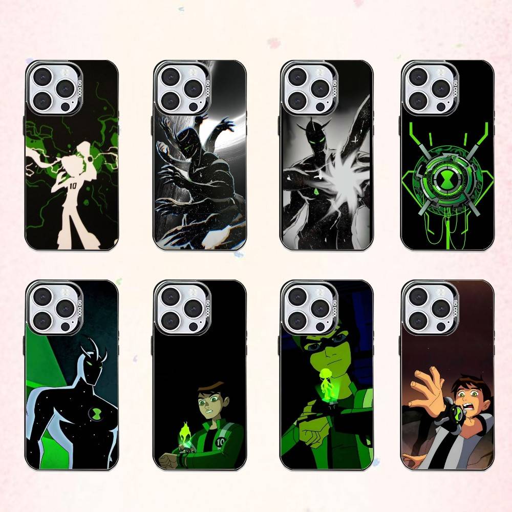 Ben 10 Ultimate Epic Battle Phone Case For iPhone17,16,15,14,13,12,11 Plus,Pro Max Colored Silver Plated Inside Cover