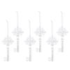 6Pcs Transparent Christmas Icicle Pendants Snowflake Christmas Tree Ornaments  Christmas
