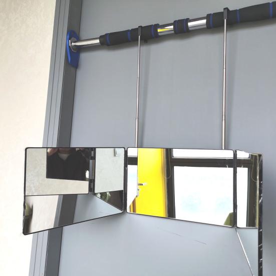 Mirror Realistic Reflection Easy To Store ABS 360-degree Tri-fold Mirror for Gift